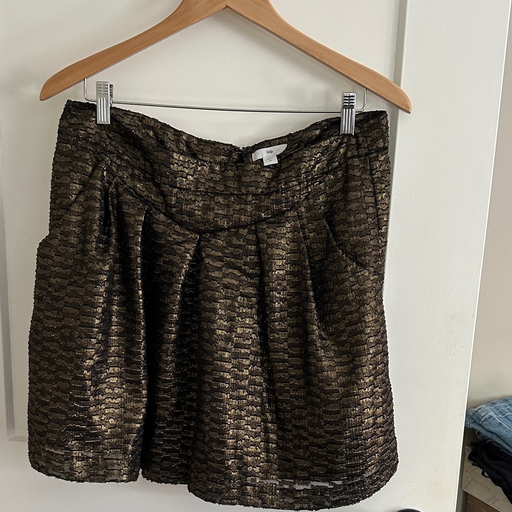 GAP Shimmering Gold Mini Skirt